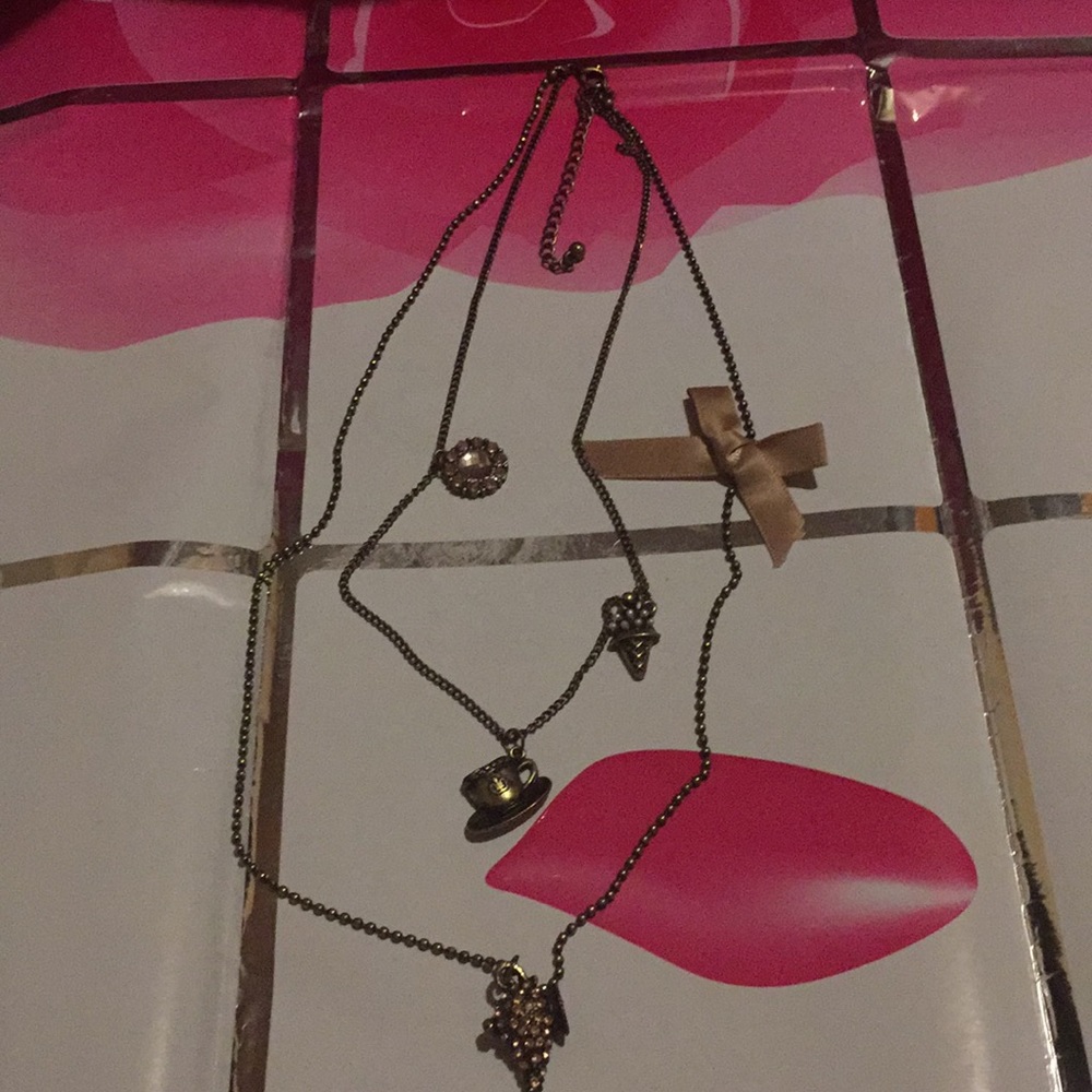 Bronze Tone Necklace with Charms